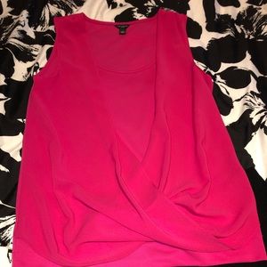 Sleeveless tank with overlay